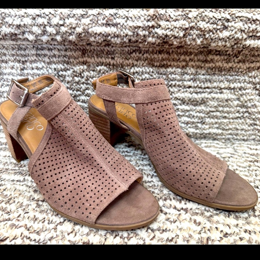Women's Brown Franco Sarto Perforated Sandals
